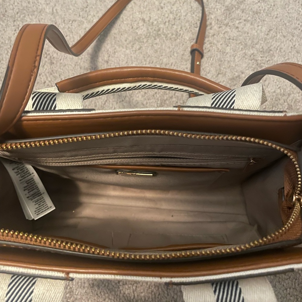 Aldo Brown and Cream Striped Shoulder Bag - Picture 4 of 5